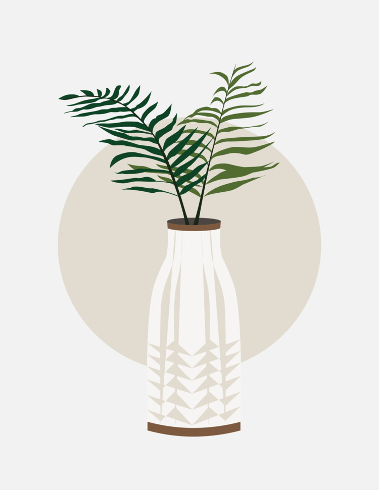 Plant in a white vase.